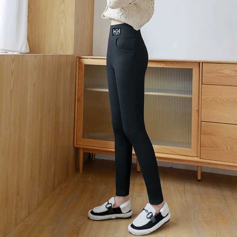 New Winter Women Leggings Fleece Keep Warm Pants High Waist Leggings Women Solid Comfortable Stretchy Thermal Plus SizeX240914