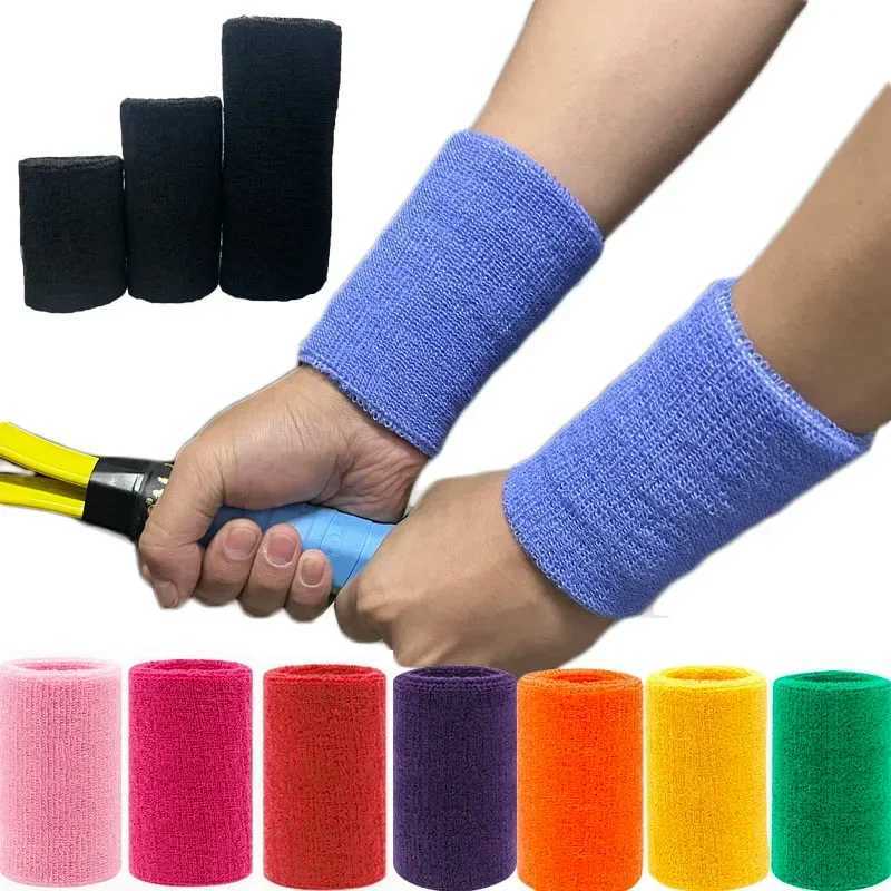 Wrist Support 810cm Towel Sports Wristbands Tennis Sweat Bands Wrist Guard For Basketball Volleyball Padel Fitness Sweatbands Wrist Wrap Cuf z240913{c