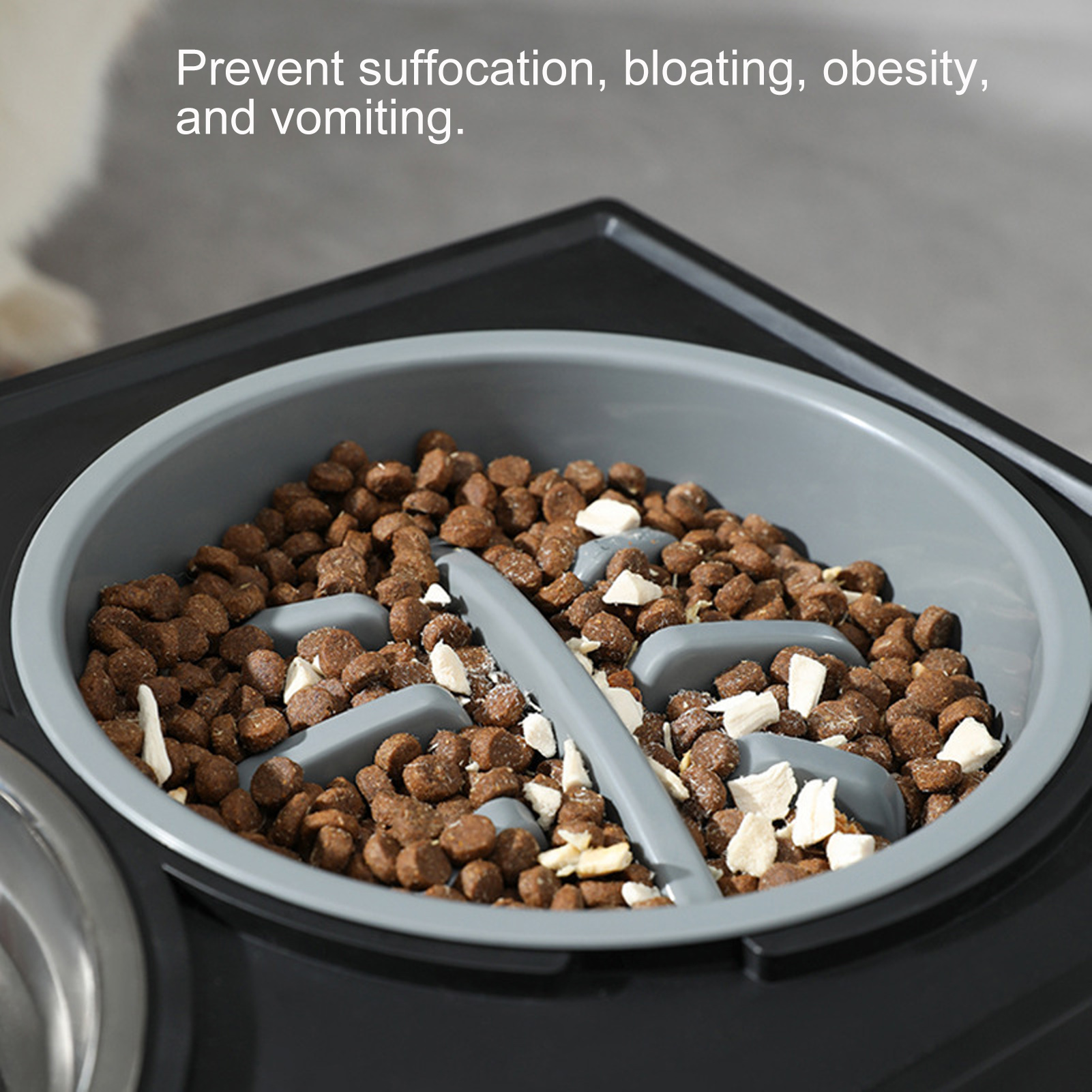 Slow Feeder Dog Bowl Improve Digestion Prevent Suffocation Accessory Slower Food Preventing Choking Bowl For Pet