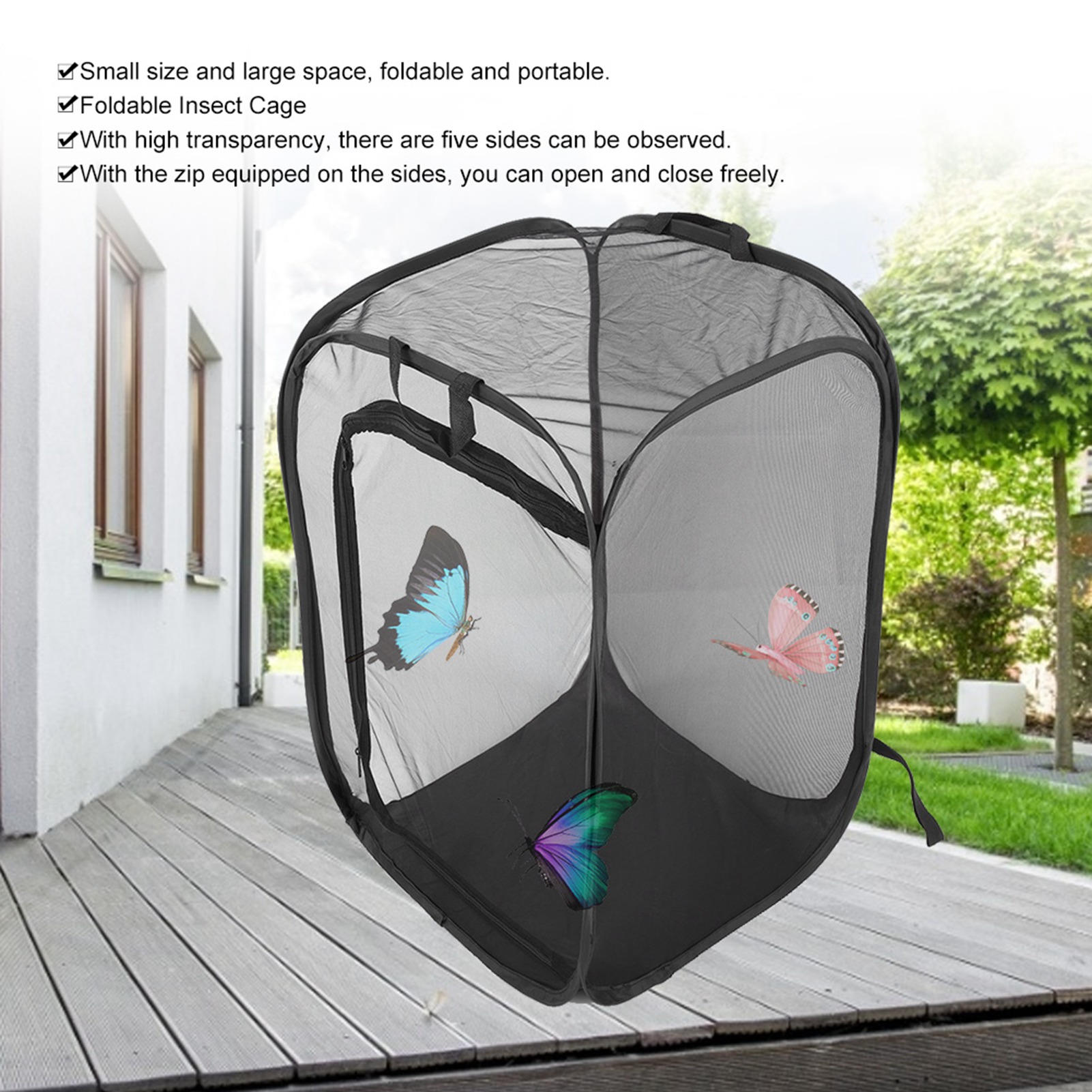 Foldable Stick Insect Cage, Housing Enclosure, Breeding Cages, Net Cloth