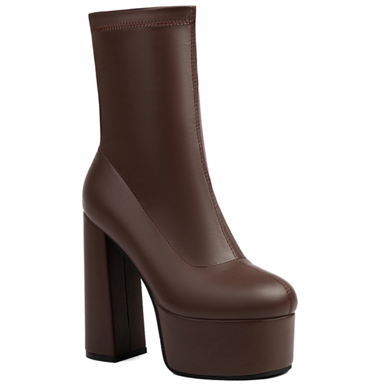 Platform Ankle Boots for Women New 2024 Winter Black White Gold Silver Short Boot Heeled Zipper Party Shoes Lady Large Size 48