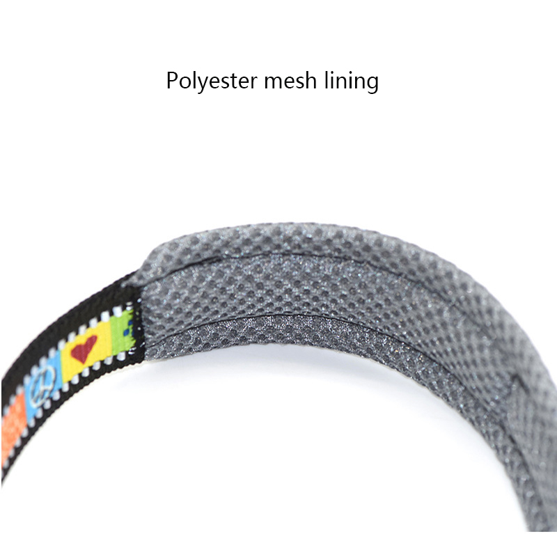 Reflective Nylon Dog Collar, Adjustable Metal Buckle Pet Collar Mesh Breathable Suitable for Medium and Large Dogs Pet Supplies