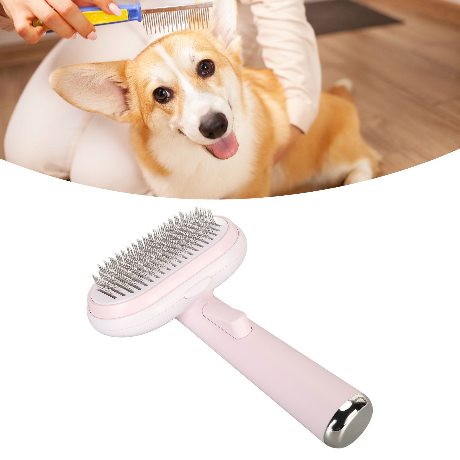 5 in 1 pet grooming brushes set, grooming and shedding brush set, ergonomic cat hair removal, massage brush kit