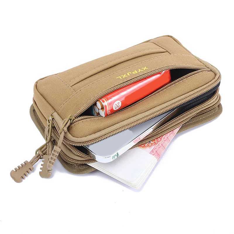 Mens waist bag Bum bag outdoor waterproof tactical military sports hunting belt Molle nylon phone bag travel tool Z250407