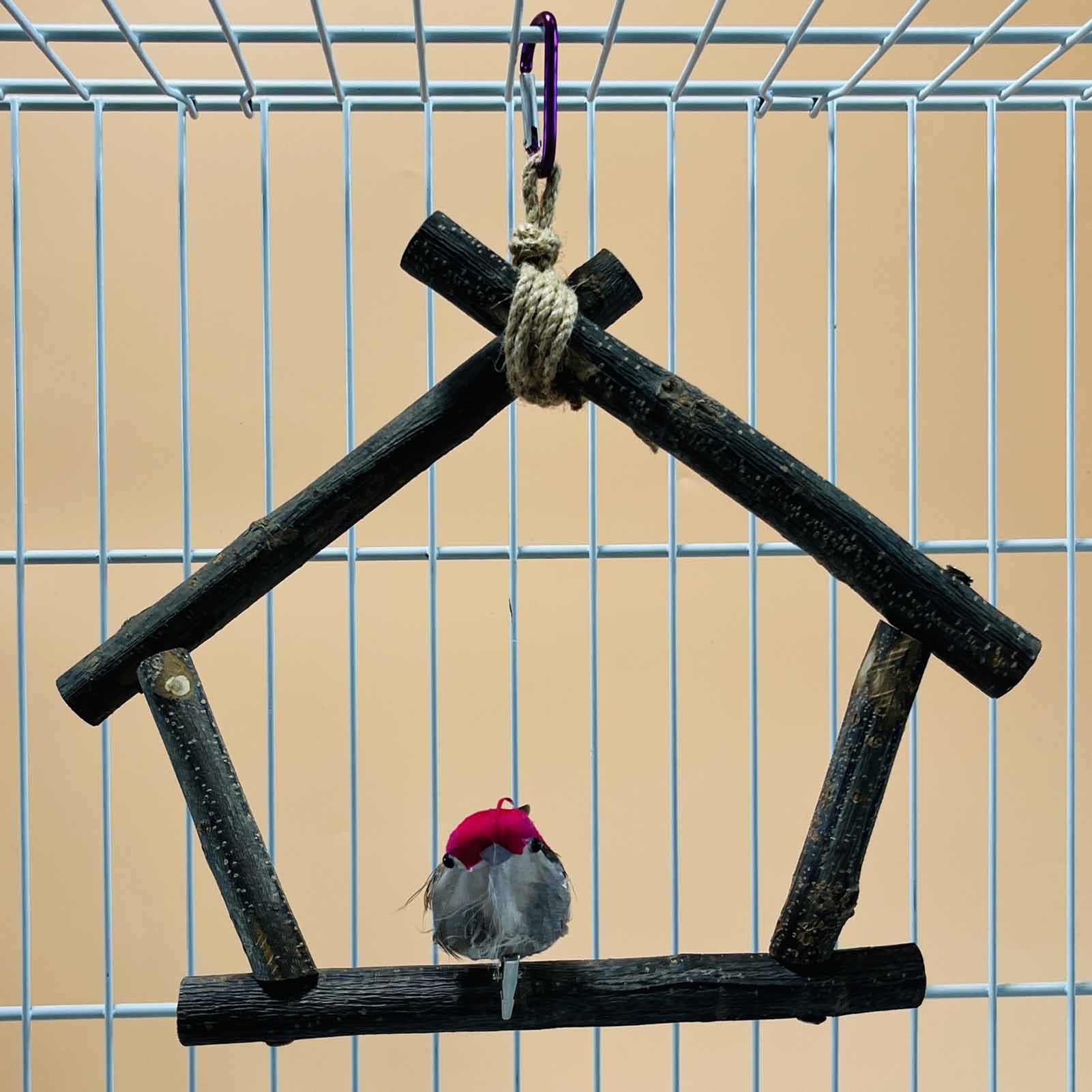 Bird Perch Stand Toys for Parrot, Fun Grinding Claws, Relieve Boredom, Budgie Parakeet, Conure Lovebird House