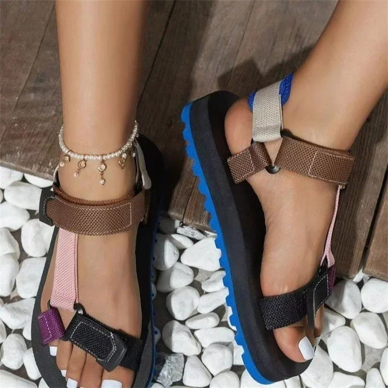 Summer Flat Women's Shoes Hemp Rope Set Foot New Beach Outdoor All-match Casual Slippers Large Size Women Sandals ee5a