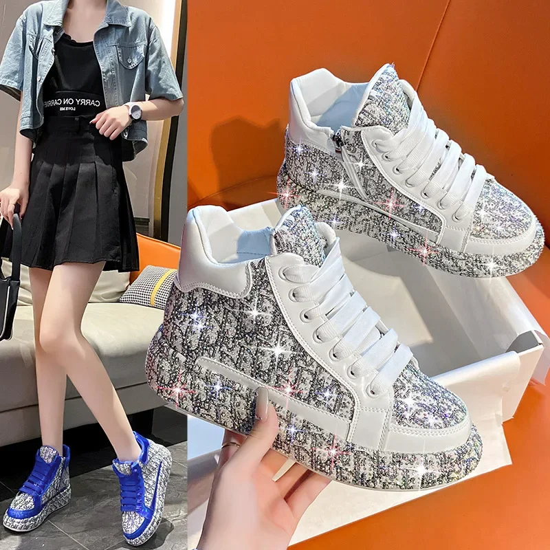 Water Dia Platform Women's Four Seasons New Fashion Print Embroidery Thick Sole Sports Outdoor Casual Shoes 3726
