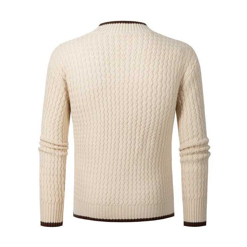 Autumn Winter Mens Sweater Round Neck Brand Mens Knitting Pullovers Knitted Warm Male Jumper Slim Fit Casual Sweaters 3XL M240914