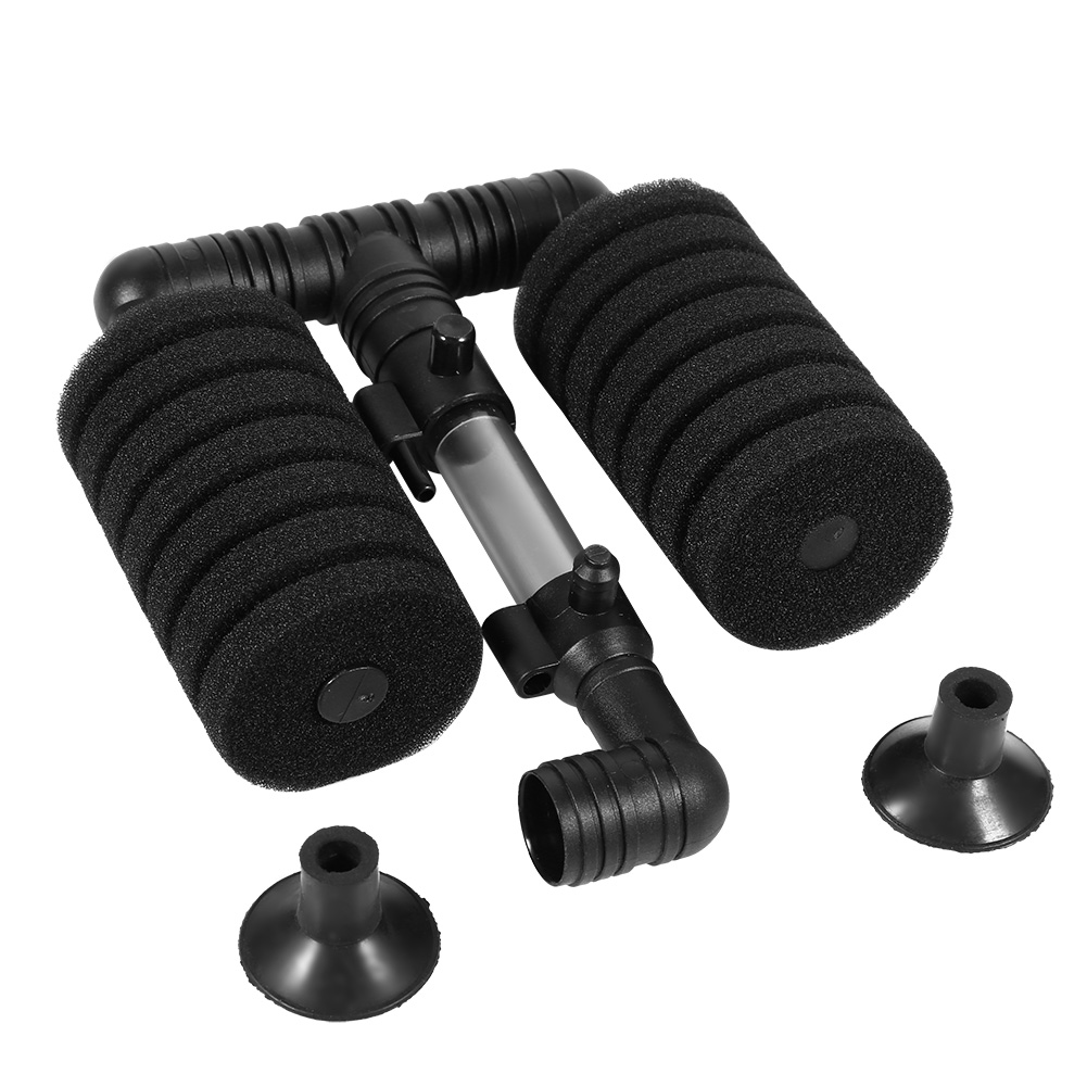 Double Headed Sponge Air Pump Aquarium Filter with Suction Cup, Single Head Filter, Biochemical Sponge