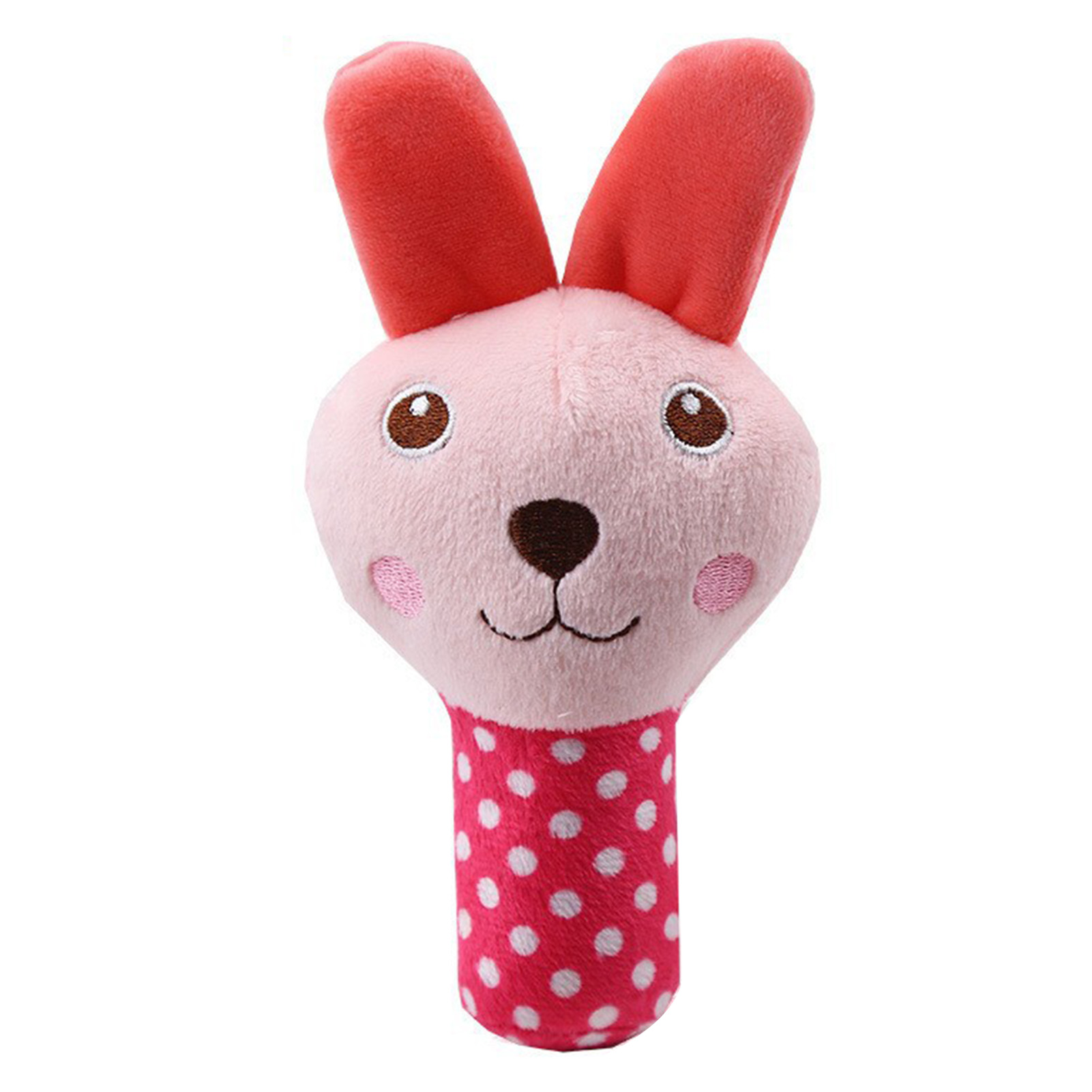 Rose Red Rabbit Pet Chewing Plush Toy Bite Resistant Pet Teething Toy Soft Anxiety Reduction Toy For Dogs