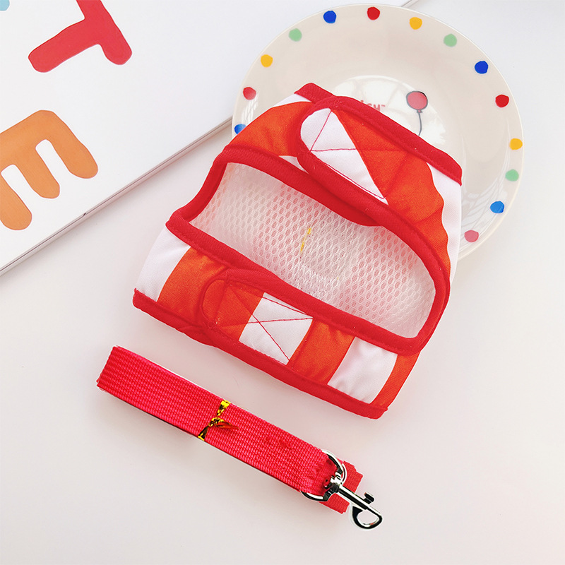 Cat Dog Harness and Leash for Small Girl Dogs Cats Puppy No Pull Sunflower with Fabric Flower Clip Decor Pet Harness for Dog Cat