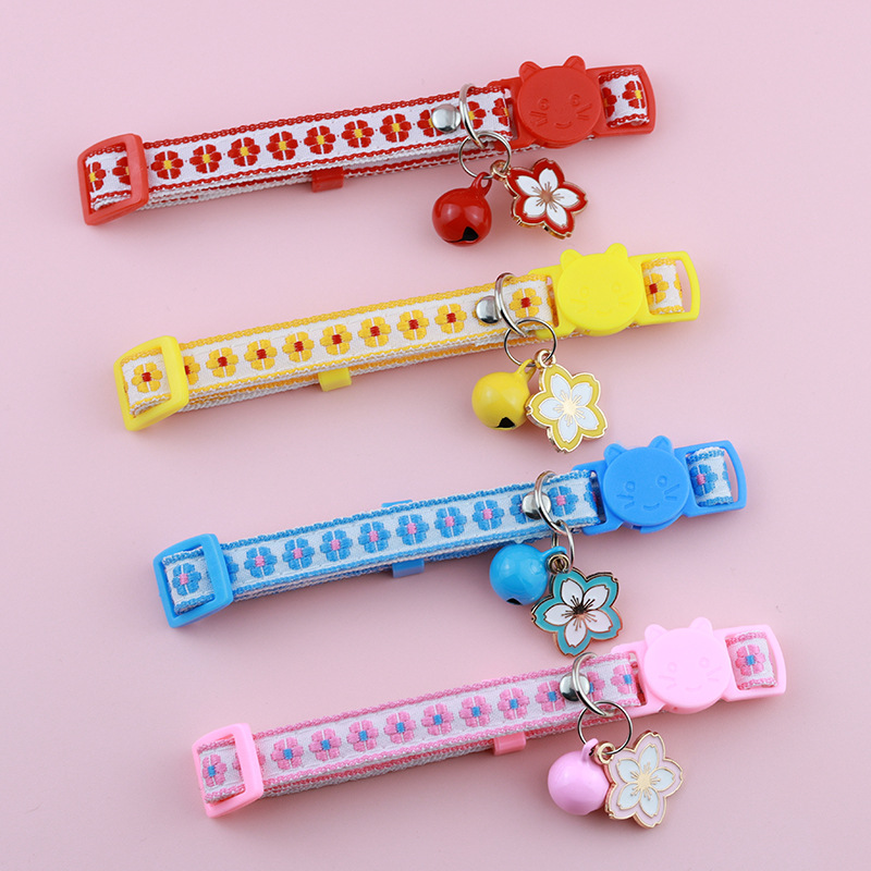 Airtag Cat Collar Breakaway,Kitten Collar with Air Tag Holder and Bell for Girl Boy Cats,1cm in Width and Lightweight Cat Collar