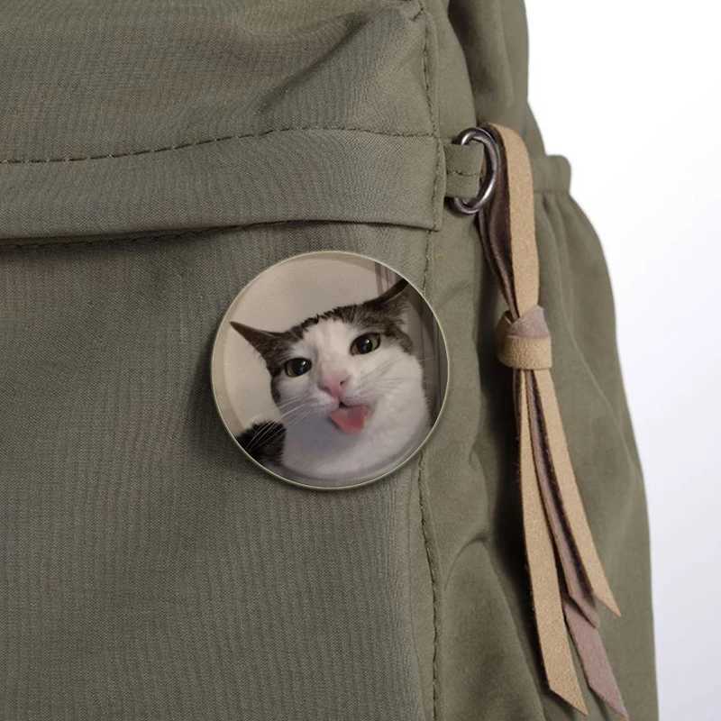 32/44/58MM Funny Cute Cat Icons Snap-in Button Pins Round Brooch Cartoon Badge for Backpack Hat Jewelry Accessories GiftsX240914