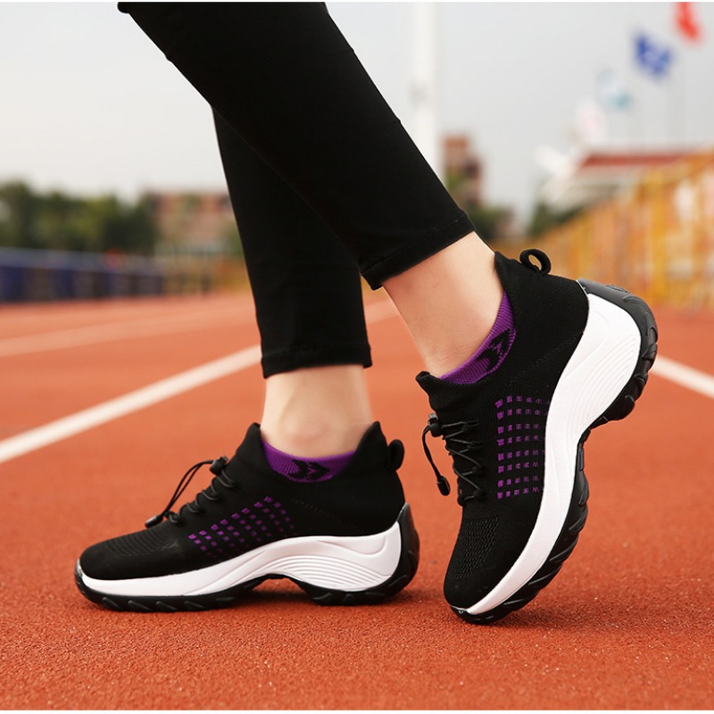 Summer Breathable Mesh Slip-on Walking Sneakers for Women - Non-Slip Platform Loafers 4 NonSlip Platm