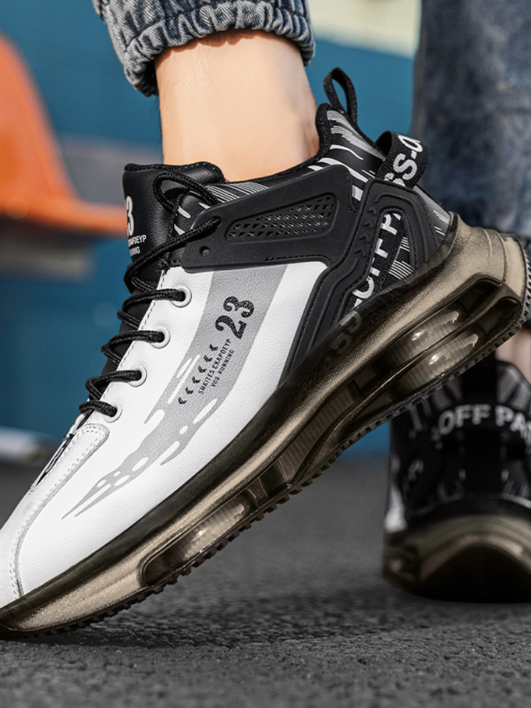 Men Sneakers Running Boots Fashion Outdoor Jogging Sports Shoes Mesh Breathable Cushioning Black Basket Footwear Male Big Size