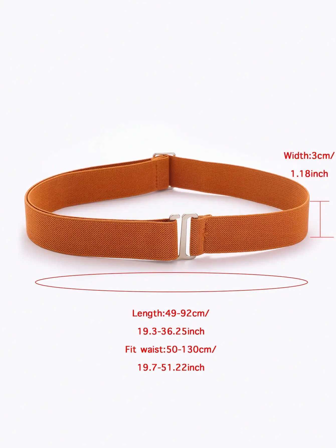 1pc Womens Elastic Comfortable Adjustable One-Size Anti-Slip Pants Belt Fits MostX240914