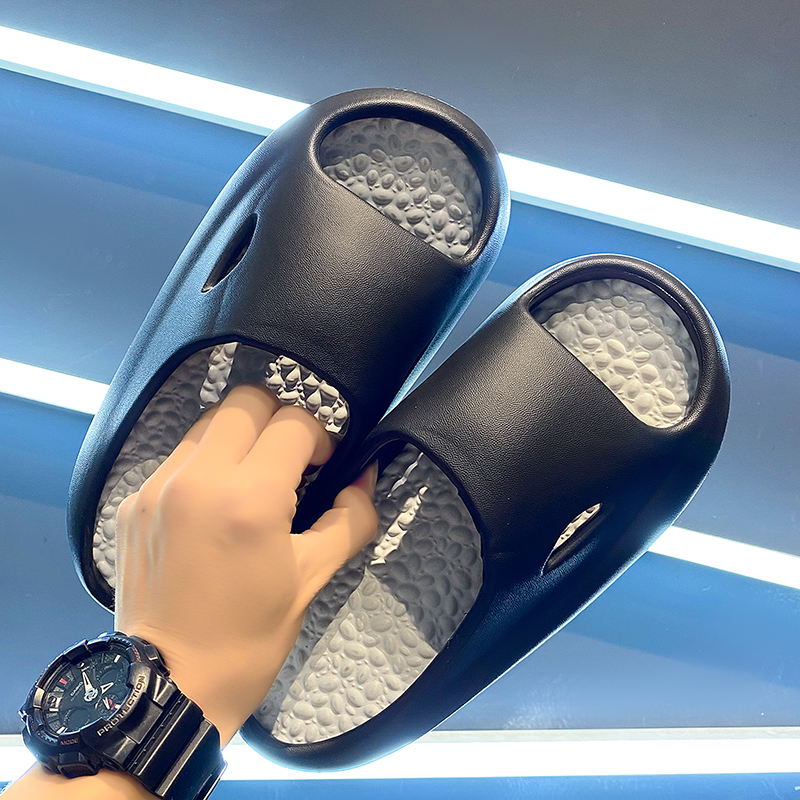 2024 New Men Massage Slippers Comfortable Slides Indoor Outdoor Sandals Beach Casual Shoes Non-slip Soft Sole Men's Slippers