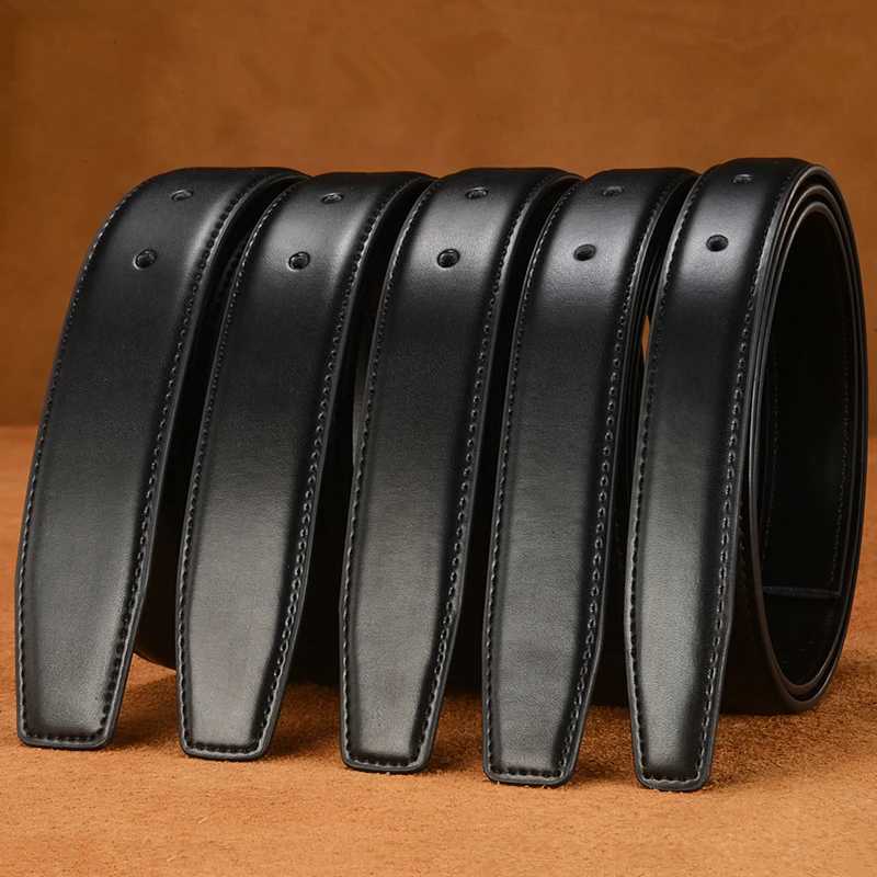 3.8cm 3.5cm 3.2cm 3.0cm 2.8cm 2.4cm Genuine Leather Belt No Buckle Pin Buckle Waist Strap Belts Boby Without Buckle Men WomenX240914