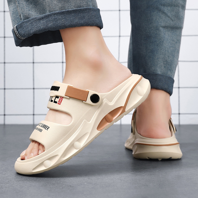 Fashion Men's Slippers Outdoor Indoor Sandals Beach Comfortable Slides Thick Soft Clogs NEW Men Casual Shoes Men Home Slippers