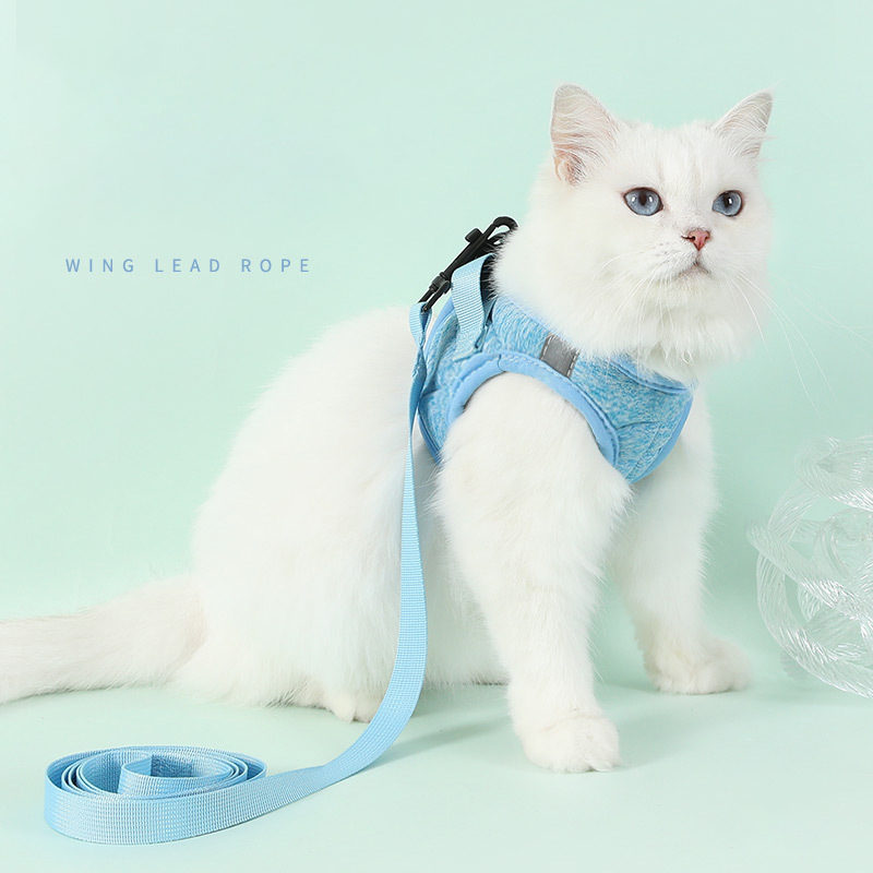 Cat Harness and Leashes Set To Prevent Break-out and Go Out,vest-type Cat Walking Rope,comfortable and Durable Kitten Harnesses