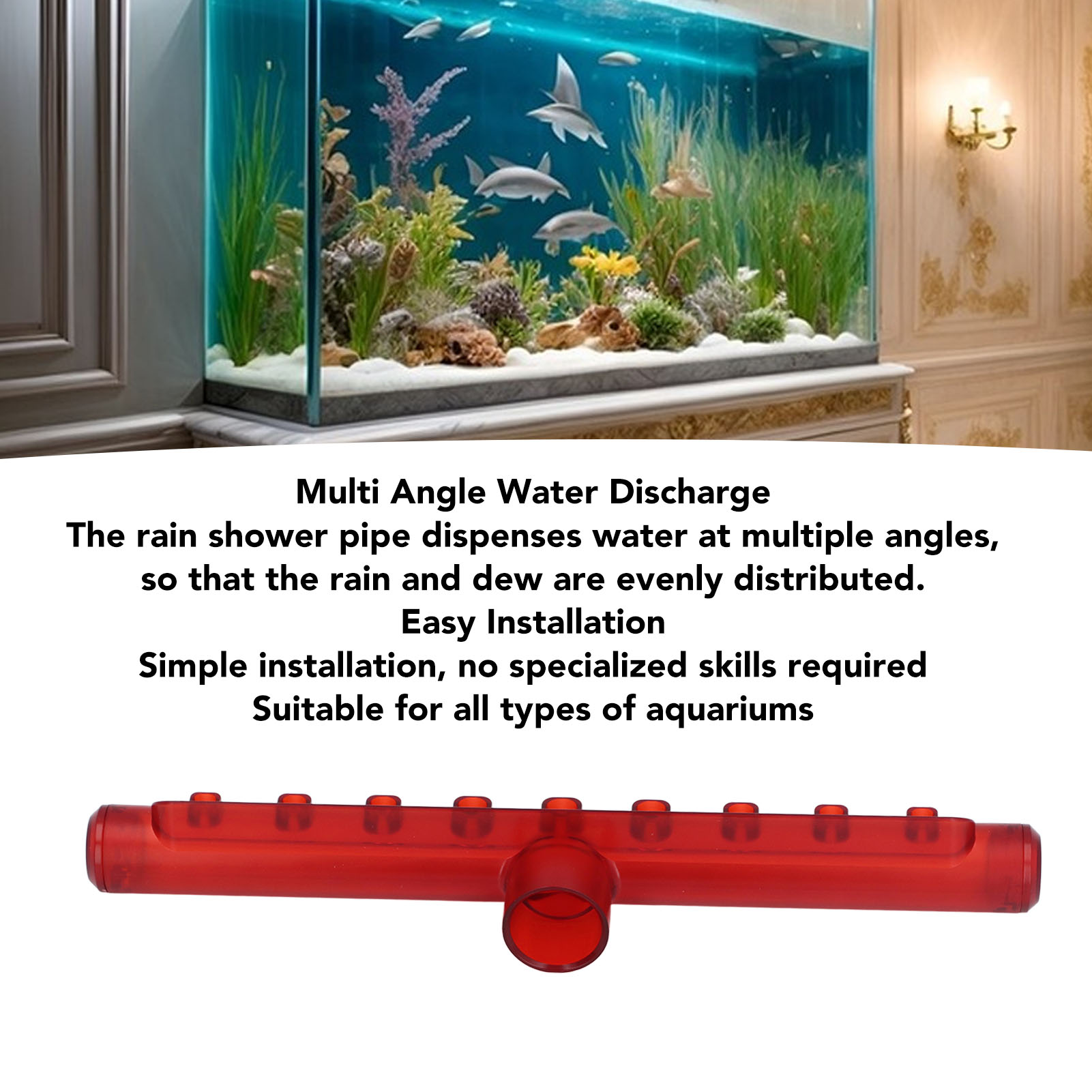 Aquarium Outflow Pipe, Professional Oxygenation Wave Making, Oil Film Removal, Fish Tank Outlet Rainfall Pipe
