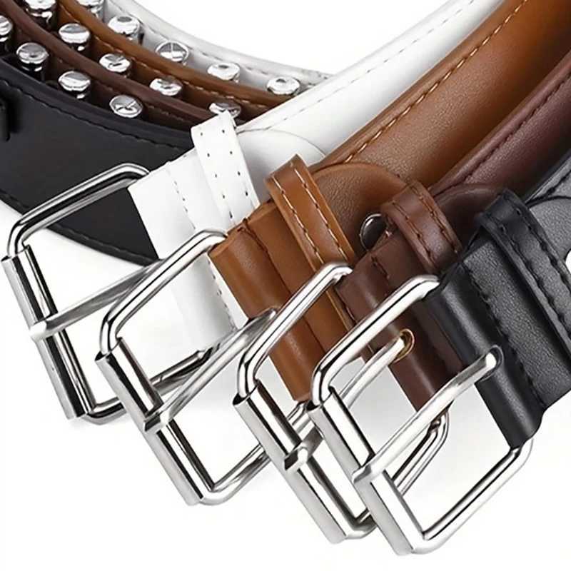 Fashion Bullet Belt Trendy Personality Punk Decoration Outdoor Travel Jeans Belt Simple BeltX240914