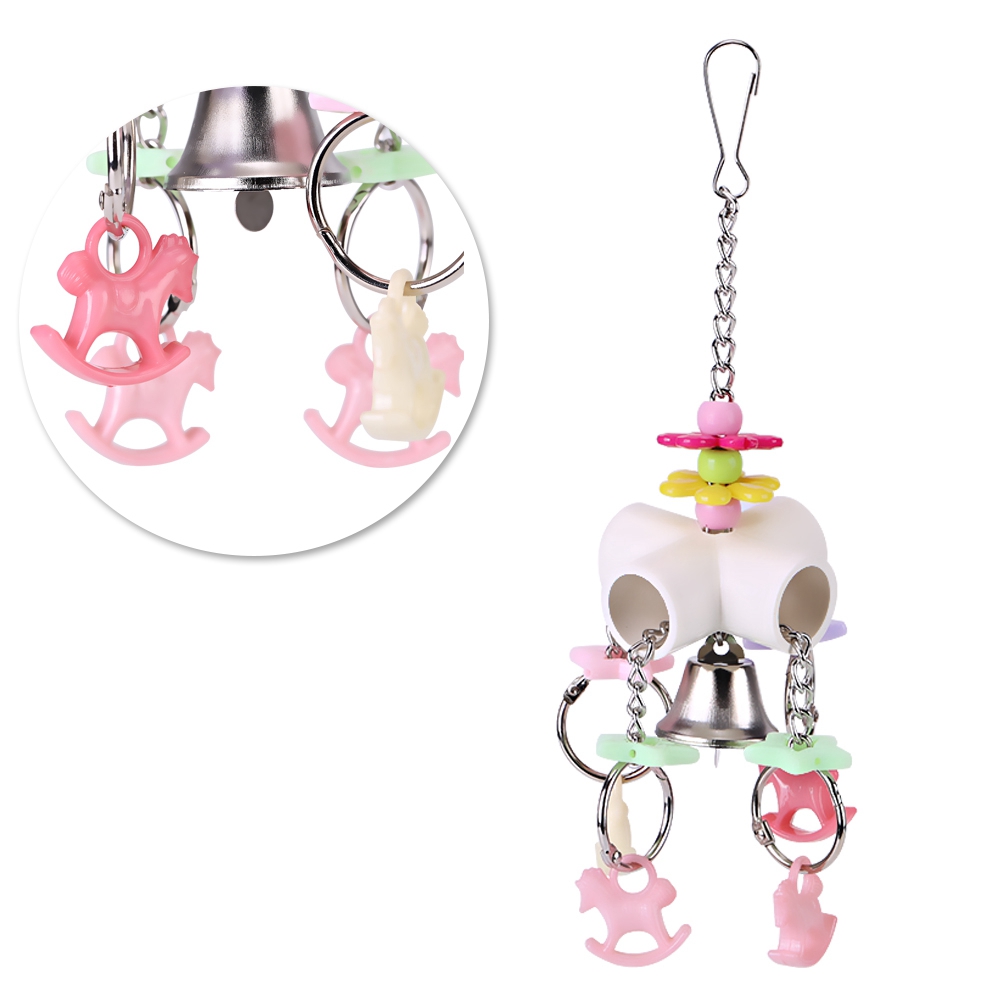 Acrylic Chewing Hanging Toy for Pet, Colorful Bird Cage, Parrot, Budgie, Cockatiel