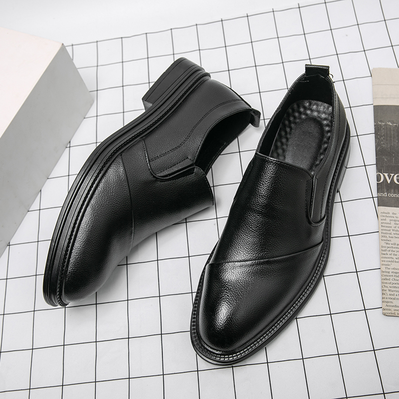 Pointed Fashion Toe business Dress Black Loafers New Leather Oxford Men Formal Mariage slip on Wedding party Shoes 1adb