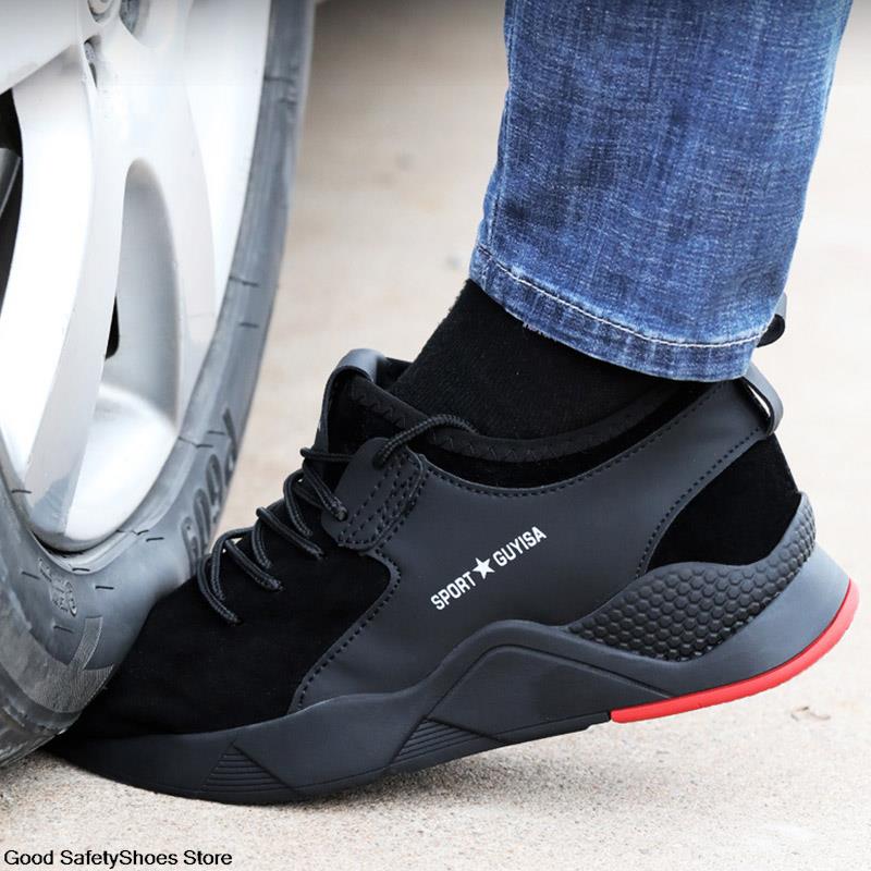 Sneakers Women Warm Winter Men Indestructible Steel Toe Shoes Anti-Smash Safety Work Boots Male a427