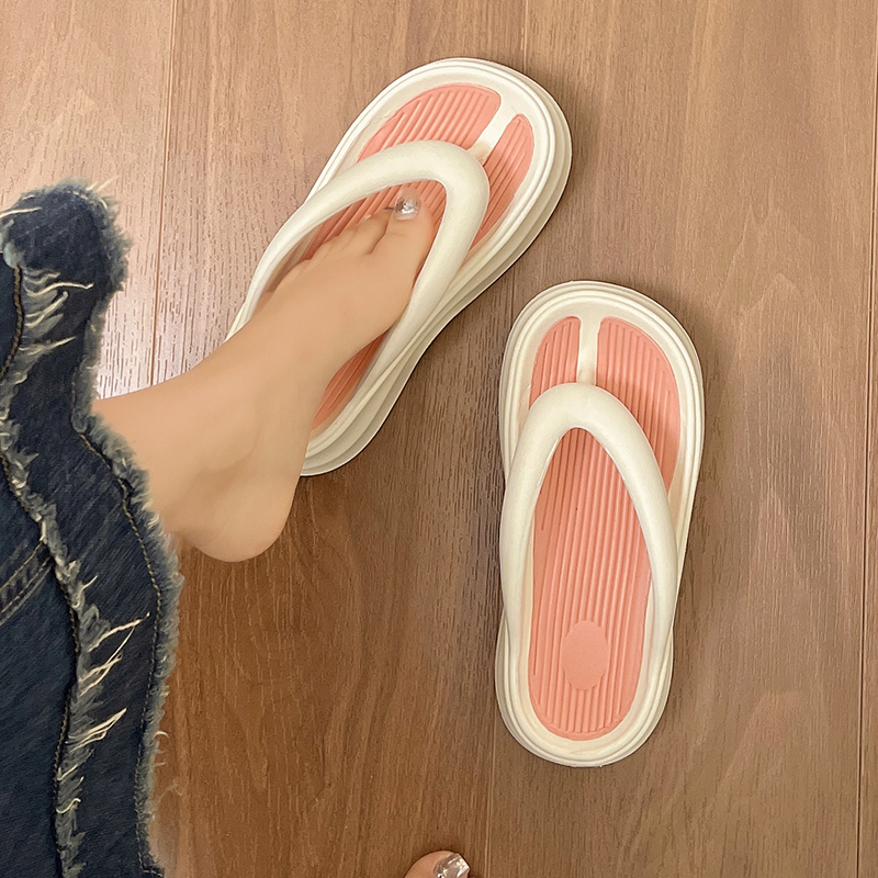 2024 New Flip-flops Summer Fashion Net Red Increase 100 Thick Soles Step on The Sand To Wear Sandals Womenshoes
