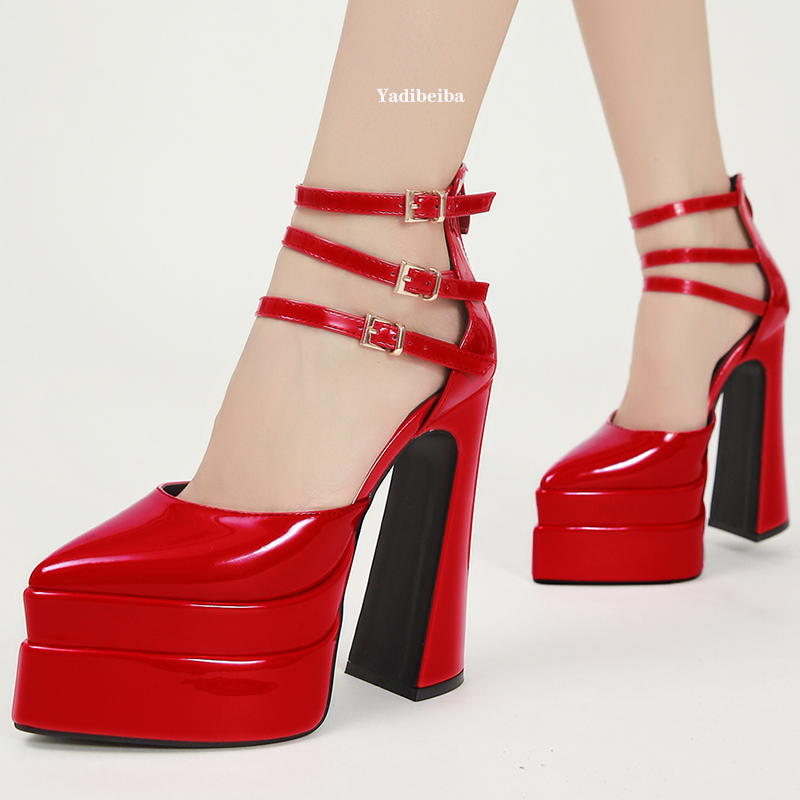 2023 Dropship Spring Summer Sandals Pointed Toe Platform Women Fashion Show Pumps Sexy Woman Wedding Shoes Big Size 42 72e4