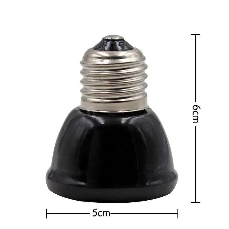 Ceramic Emitter Heat Light Mini Black Pet Heating Lamp Infrared Bulb 25/50/ 75/100W Brooder Chickens Reptile Lamp