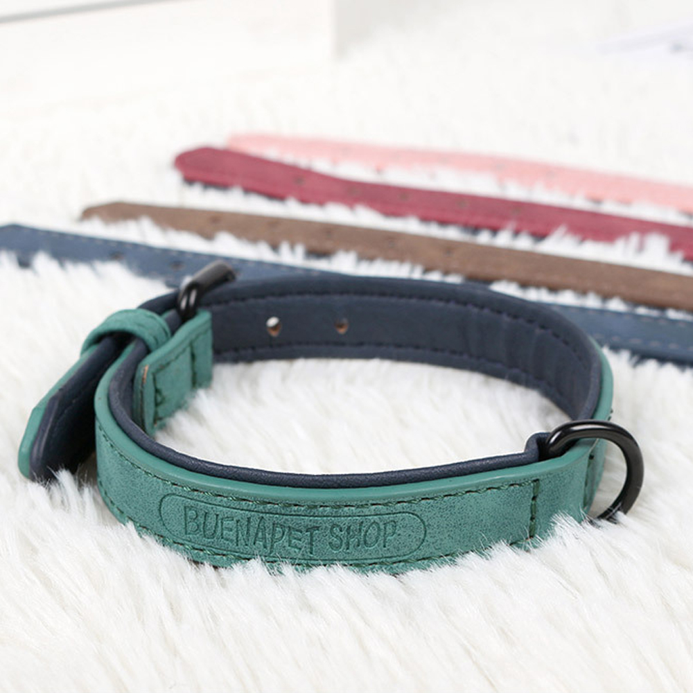 Adjustable Pet Collar with Alloy Buckle,Leather Dog Collar,Classic Waterproof Pet Collars Fit for Small Medium Large Dogs & Cats