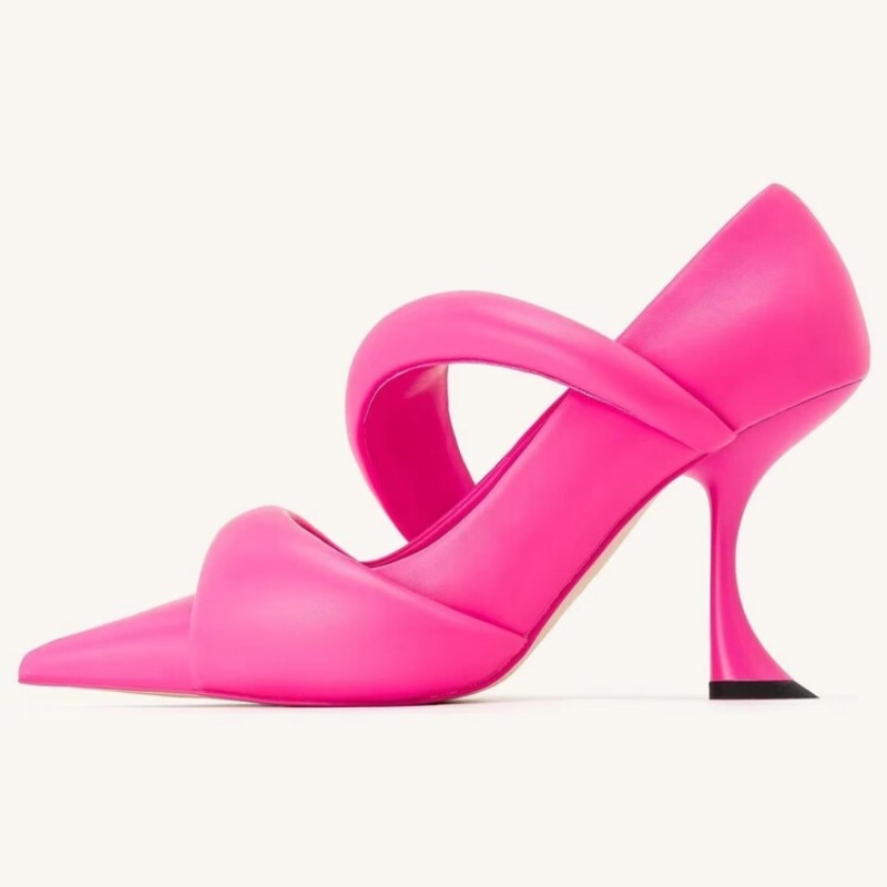 Brand Cat Heel Pointed Fashion Show Style High-heeled Shoes Spring Autumn Women Sexy Gathering Party Commuting Nude Shoes 34-43