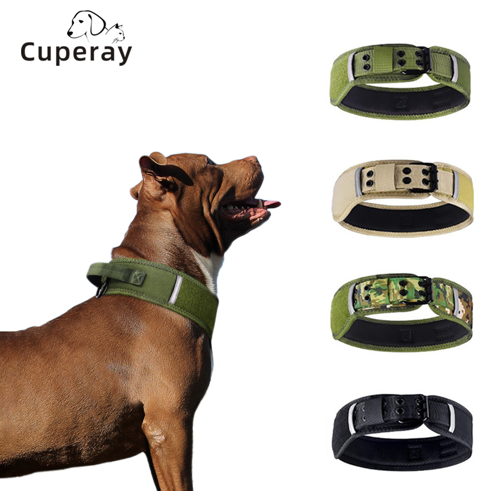Tactical Dog Collars,Tough Military Heavy Duty Collar Metal Buckle with Control Handle,Double Buckle Design for Medium Large Dog