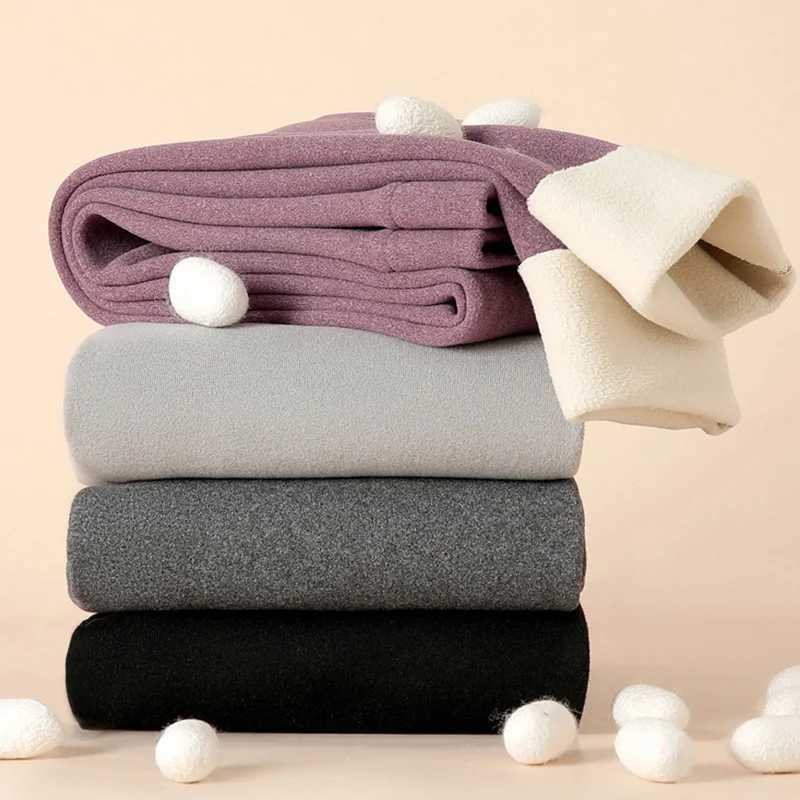German Cashmere Lamb Cashmere Leggings For Womens Outerwear Winter Plush High Waisted Autumn Pants Brushed Warm PantsX240914