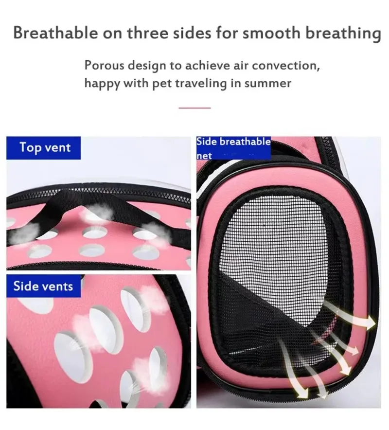 Pet Shoulder Crossbody Bag Breathable and Portable Pet Outing Cat Backpack Outdoor Travel Handbag, Small Dog Folding Bag