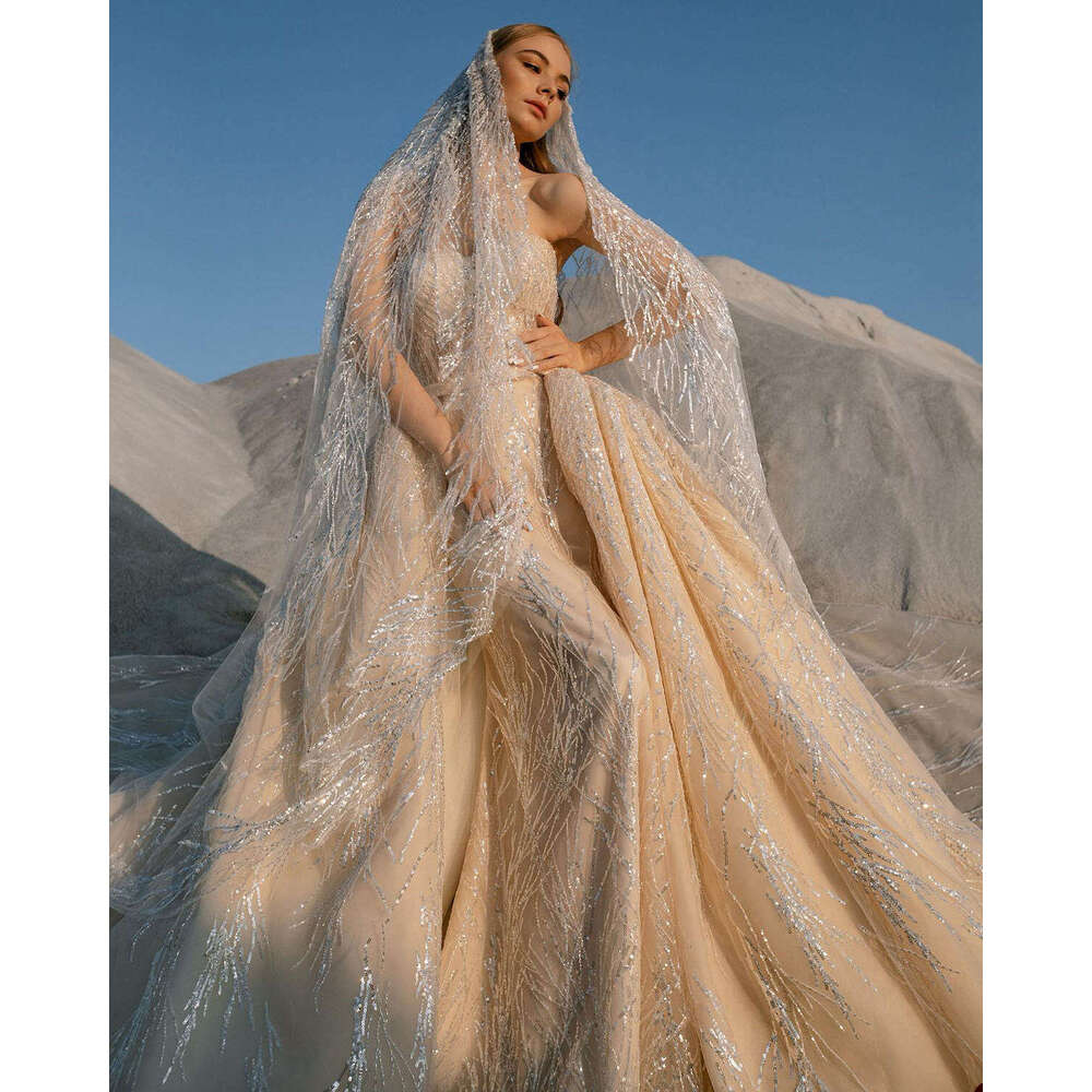 Dresses Esthetical Wedding Ball Gown Detachable Sequins Sleeveless Or Length Princess Bride Dress Vestido De Novia Customized