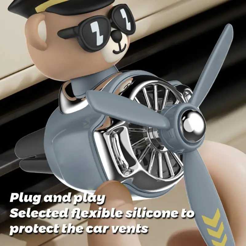 Car Air Freshener Car Air Outlet Fragrance Car Vent Fragrance Airplane Shape Clip Freshener Rotating Fragrant Fan For Long And Short DistanceL240910