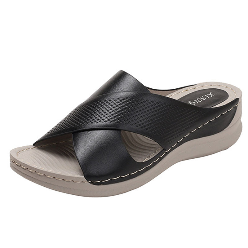 Summer Women Wedge Sandals Premium Orthopedic Open Toe Slippers Casual Low Heels Sandalias Female's Platform Lightweight Shoes