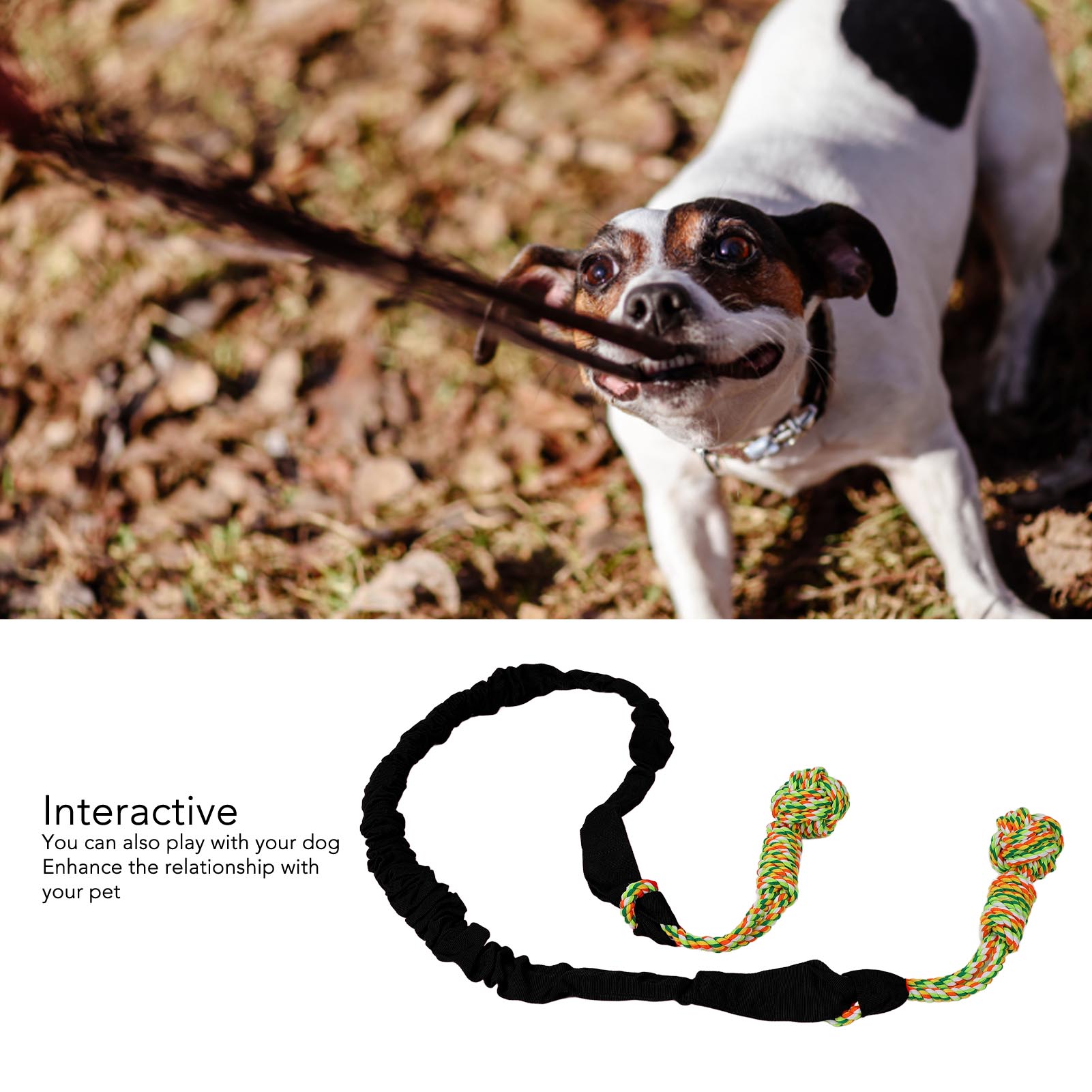 Dog Tug Rope Toy Bite Resistant Teeth Grinding Interactive Hanging Pet Rope Toy For Indoor Door Outdoor