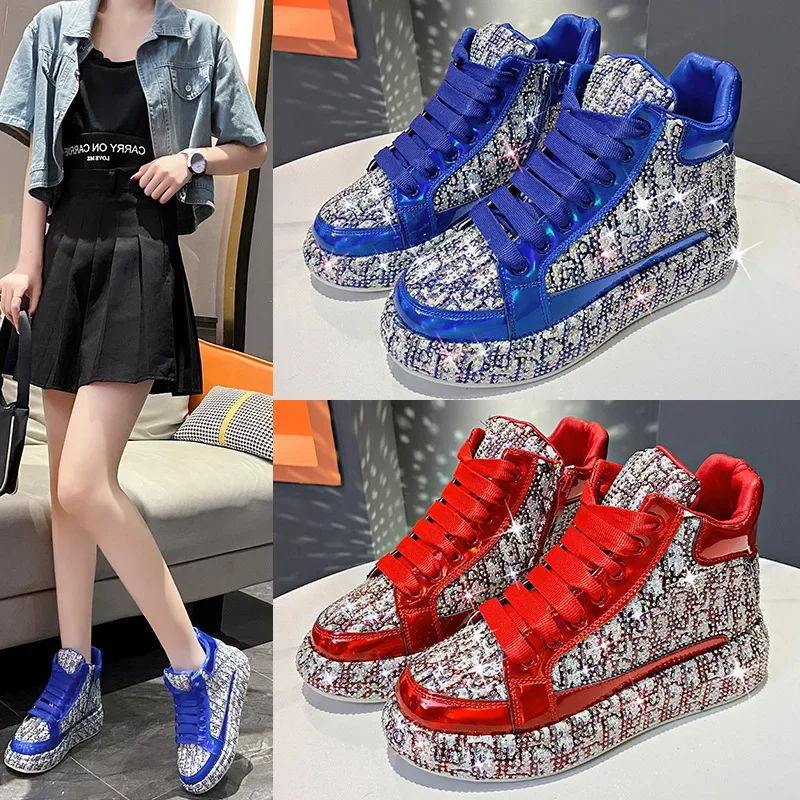 Water Dia Platform Women's Four Seasons New Fashion Print Embroidery Thick Sole Sports Outdoor Casual Shoes 3726