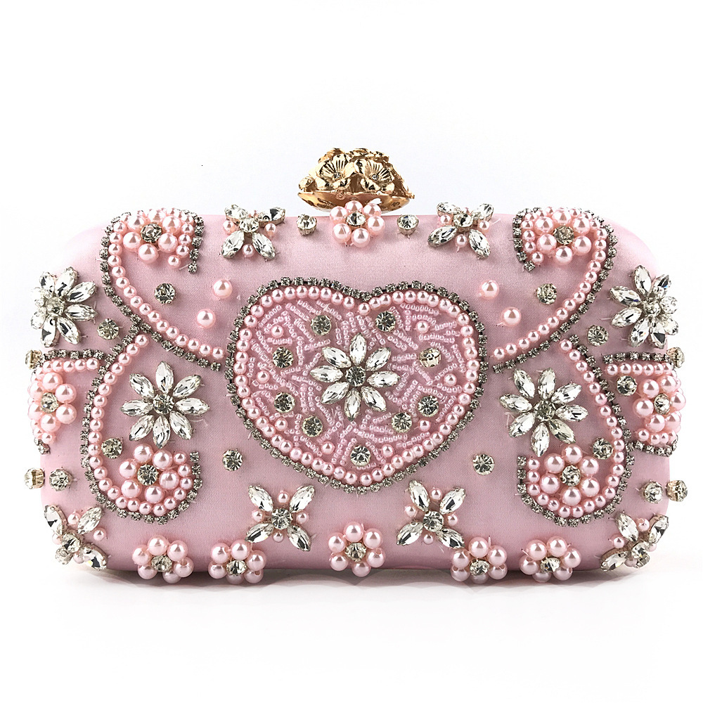 Chaozhou Hengmei Handheld Banquet Handmade Bead Embroidery with Diamonds Fashionable Shoulder Crafted Women's Bag