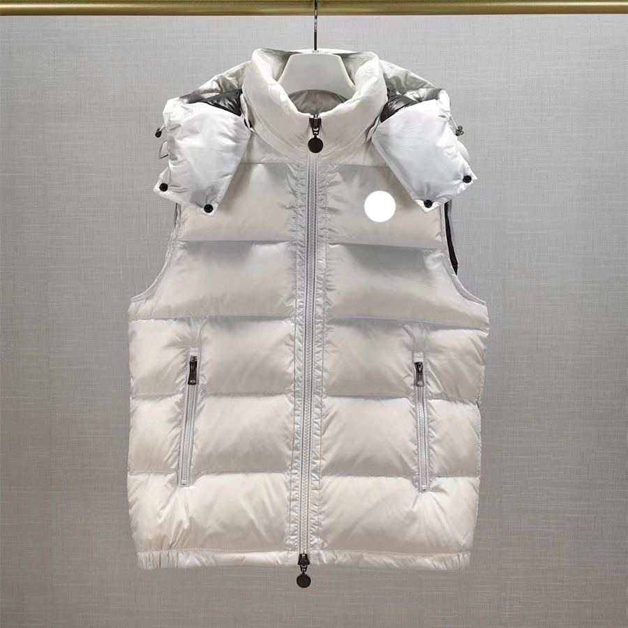 Mens Monckar Puffer Designer Puffer Vest Womens Gilet Fashion Coat Detachable Hoodie Winter Thick Outfit Zipper Pocket Outdoor Warm Vests Body Warmer 810