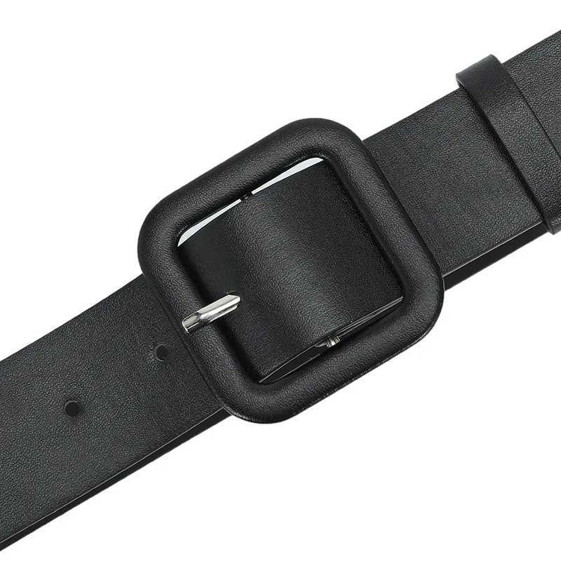 11-color new fashion Korean version of the Lady Belt Square Buckle candy chic style simple and versatile jeans dress beltX240914