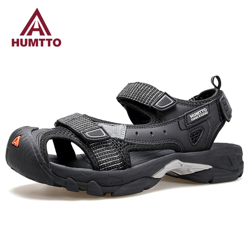 Men's Summer Flat Sandals: Breathable Casual Beach Sandals for Men, Designer Quick-Dry Outdoor Sandals, Black 4 ,