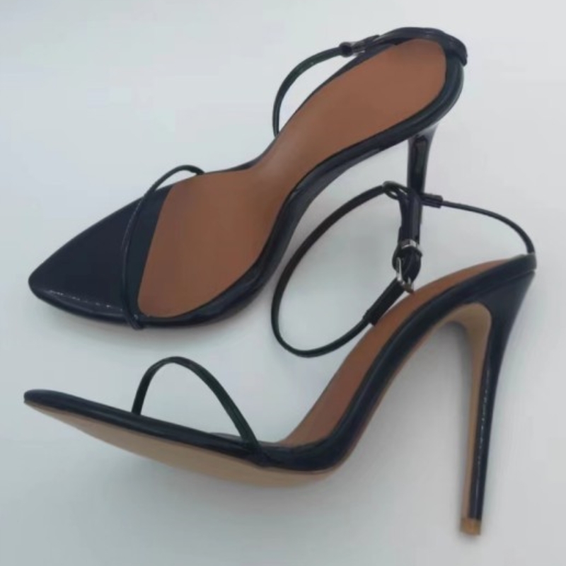 Summer Sexy Sandals New For Women Large Size 45 High Heels Flip ps Narrow Straps Wedding Party Dance Shoes Ladies Footwear beab Stra