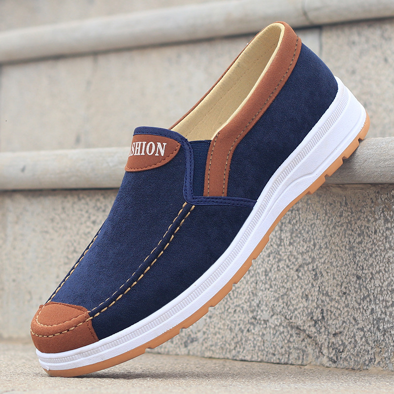 New canvas board lightweight breathable bun head men's casual fashion shoes