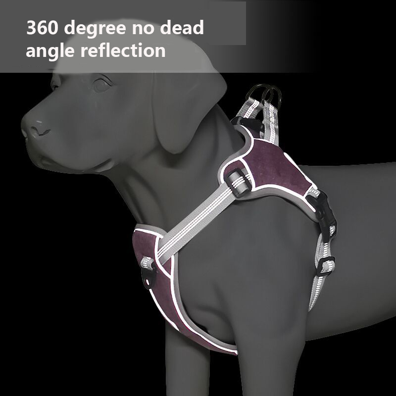Adjustable Soft Reflective Vest Harness, Dog Harness for Large Dogs No Pull, Easy Control Handle Hooks, Easy To Put on &Take Off