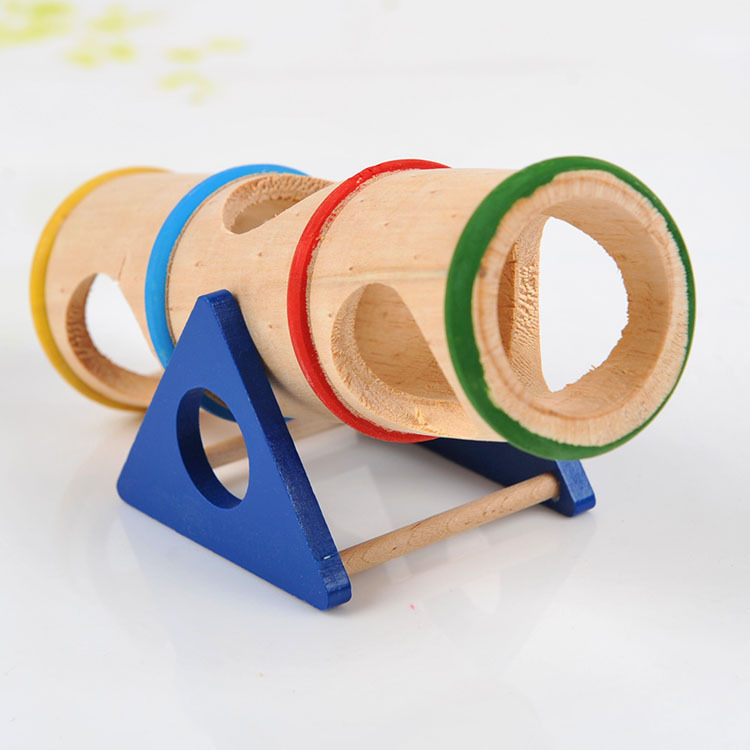 Hamster Wooden Toys with Raised Boards Golden Bears Home Furniture Wooden Fun Toys Pet Supplies Drilling Pipes Tunnels